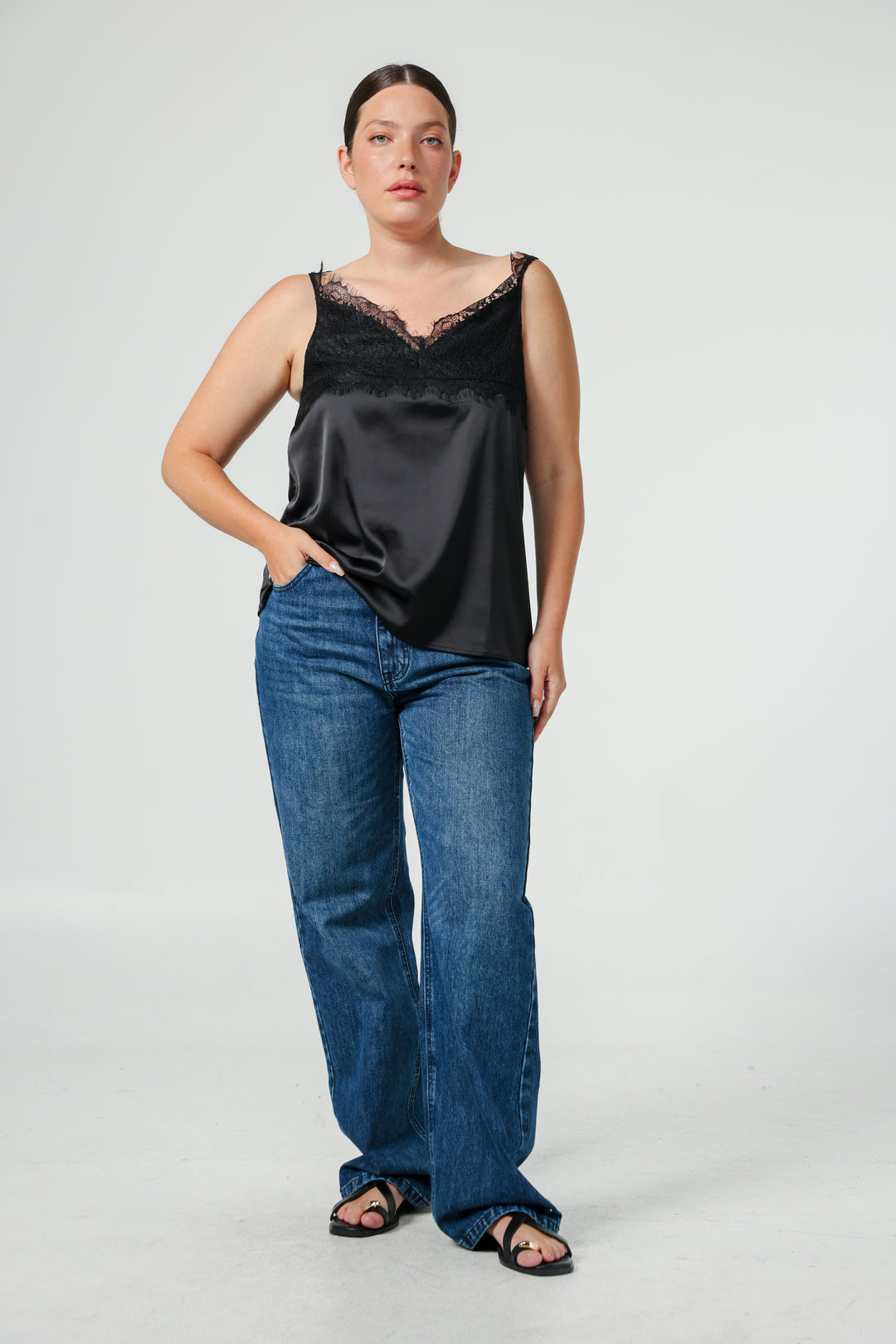 Lace Black Tank