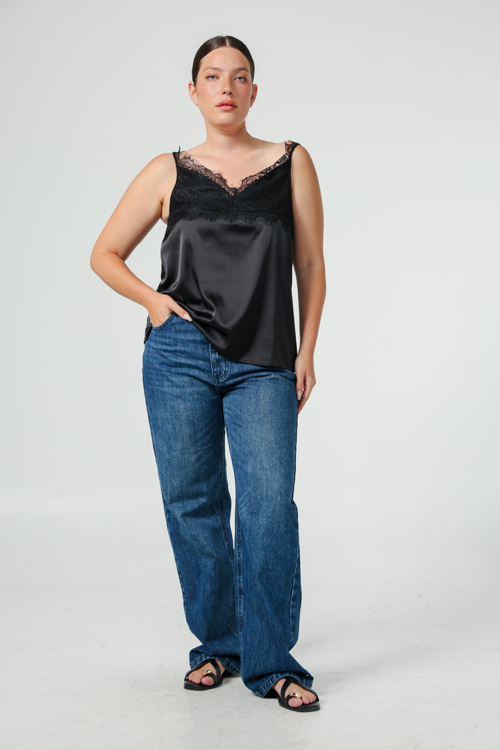 Lace Black Tank
