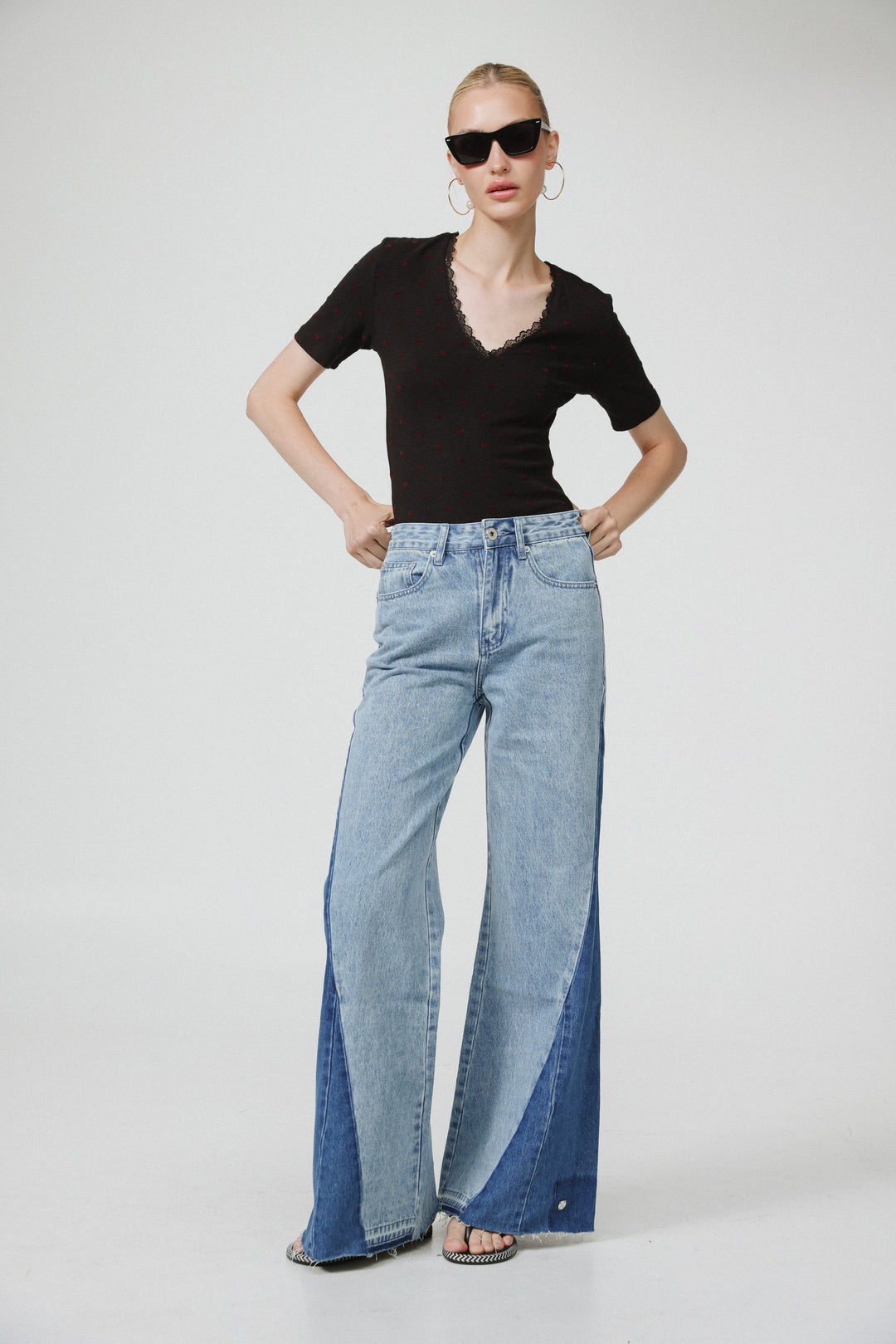 People Black Bodysuit