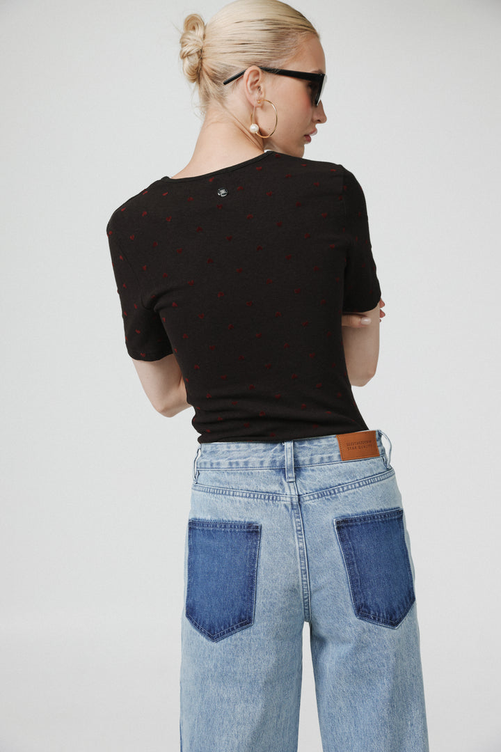 People Black Bodysuit