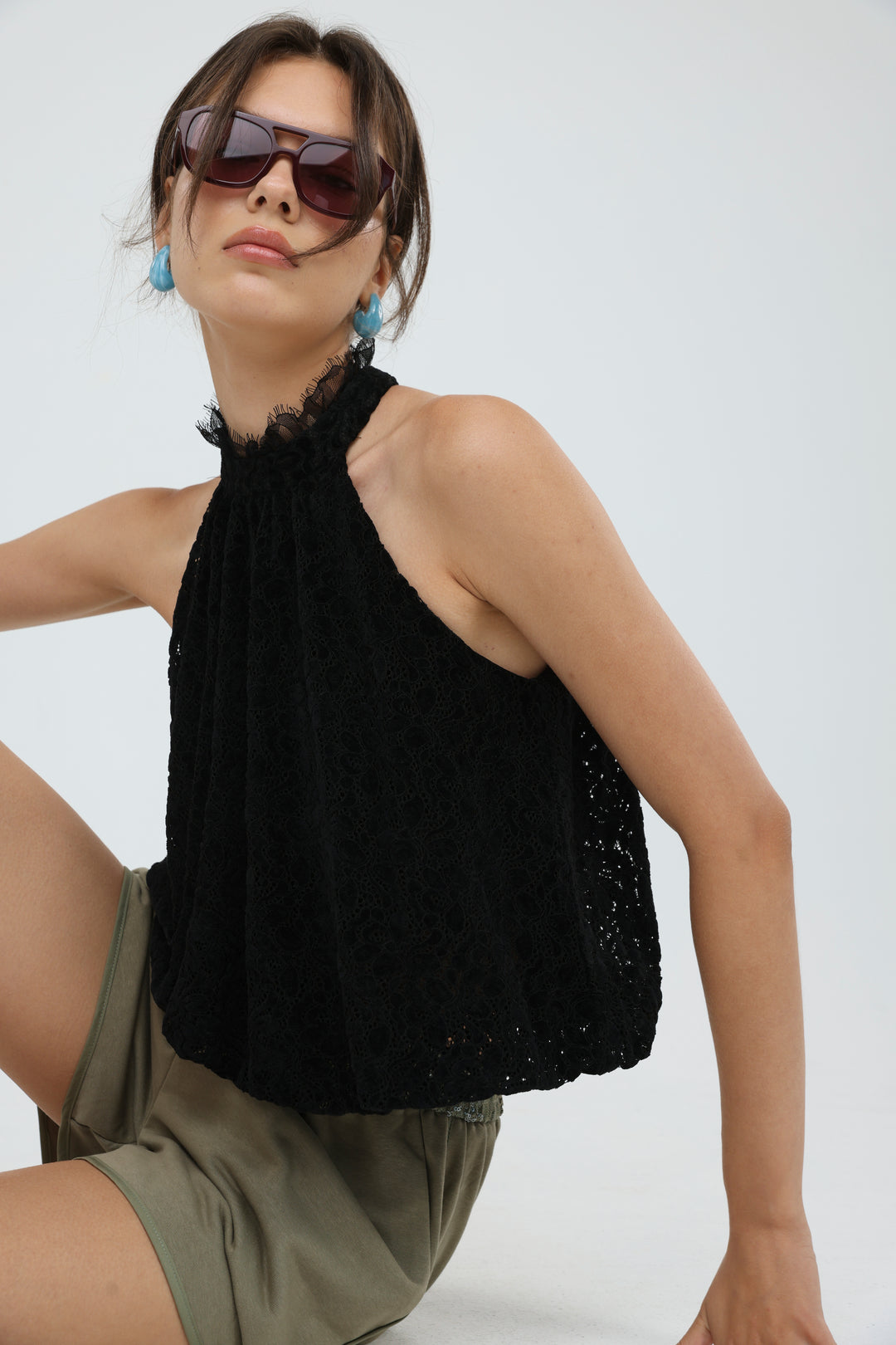 Echo Black Halter Tank