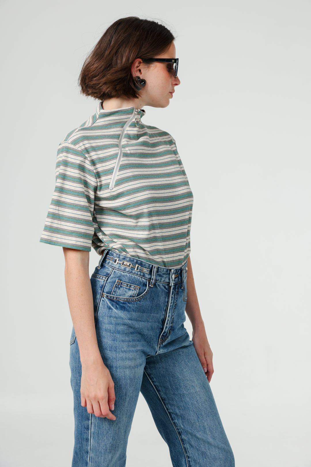 Asa Green Striped Polo