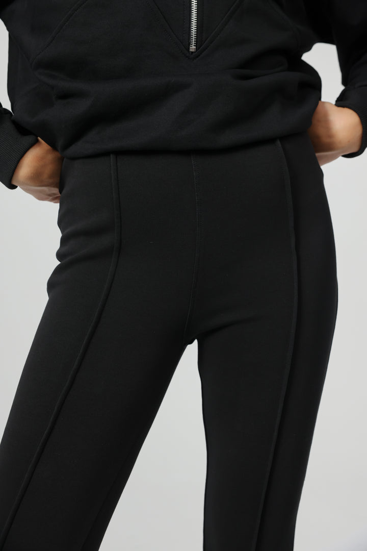 Flared Black Split Leggings