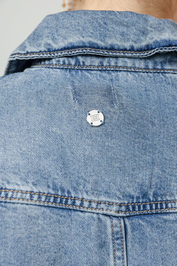 אוברול ג'ינס קצר סיסטרז Herzel Blue Denim Jumpsuit
