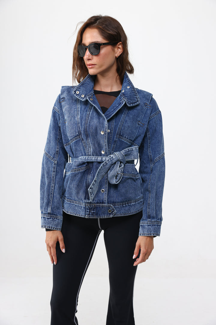 Wrap Blue Denim Jacket