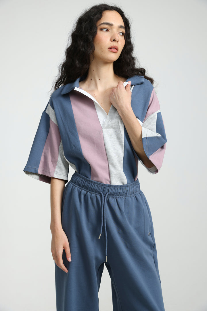 Baseball Blue Mix Polo