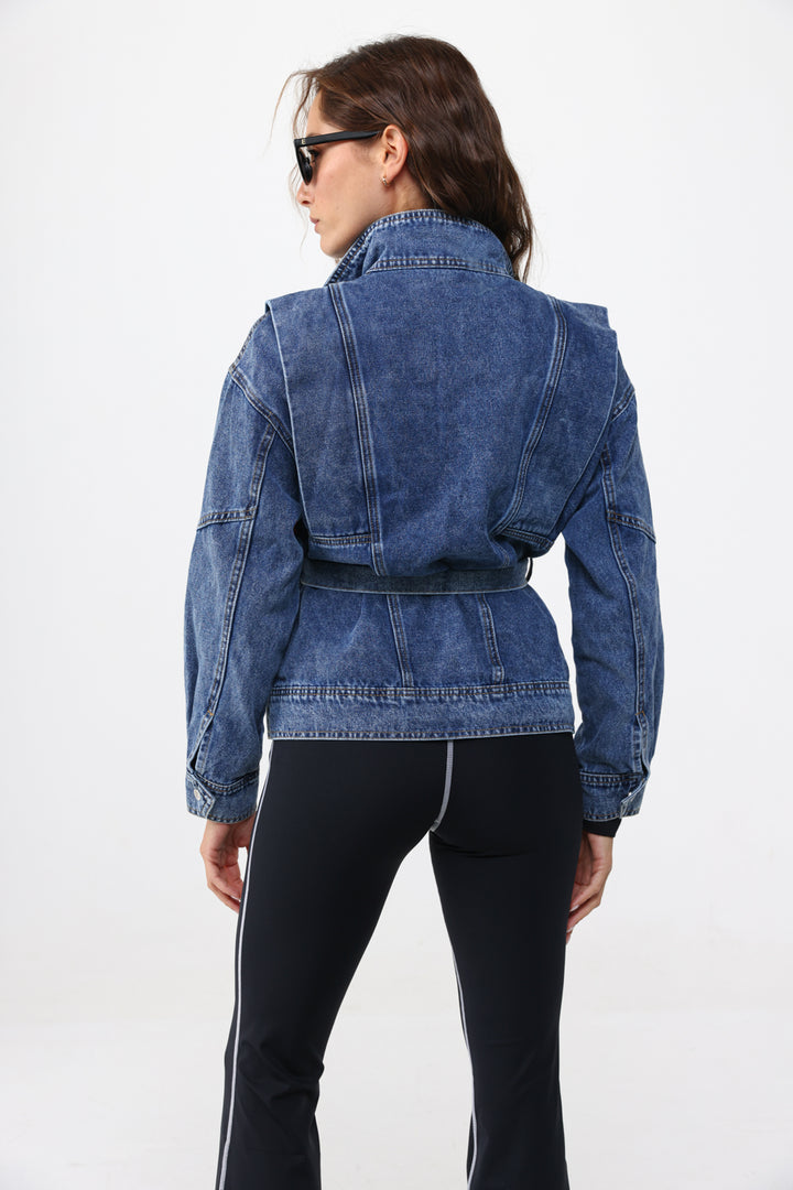 Wrap Blue Denim Jacket