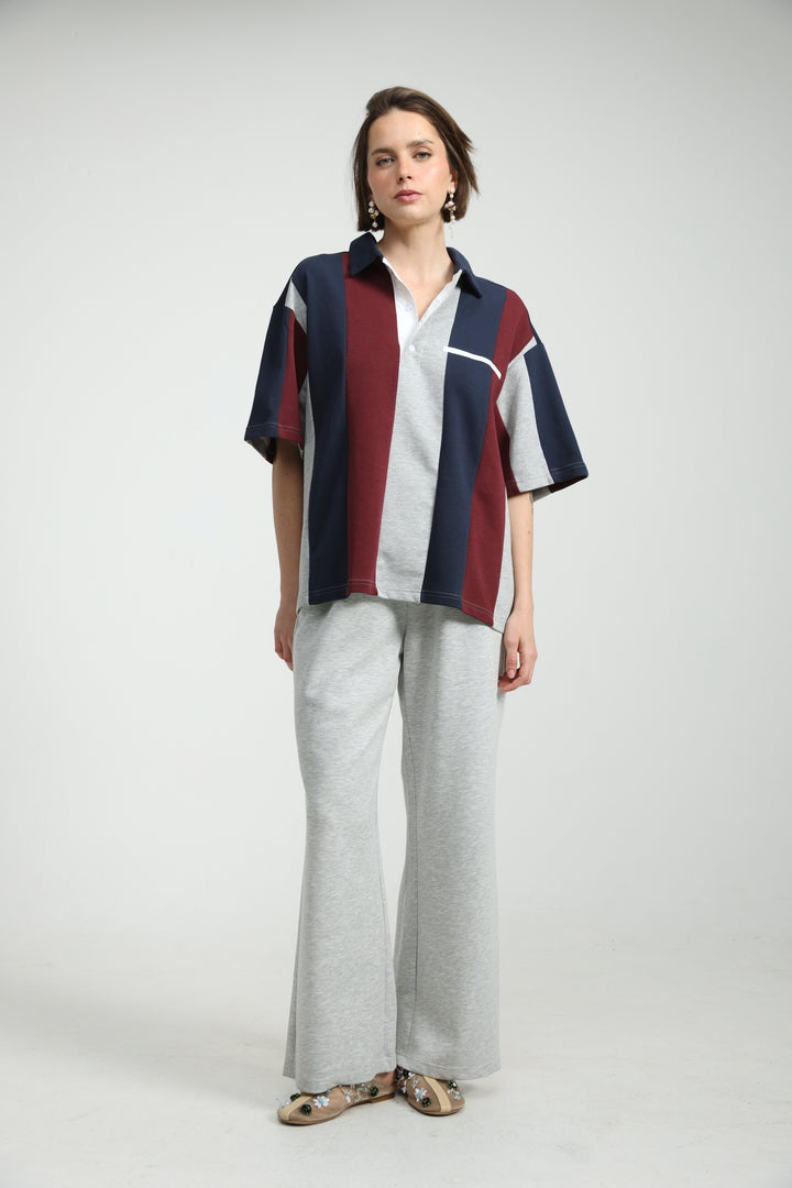 Baseball Wine Mix Polo