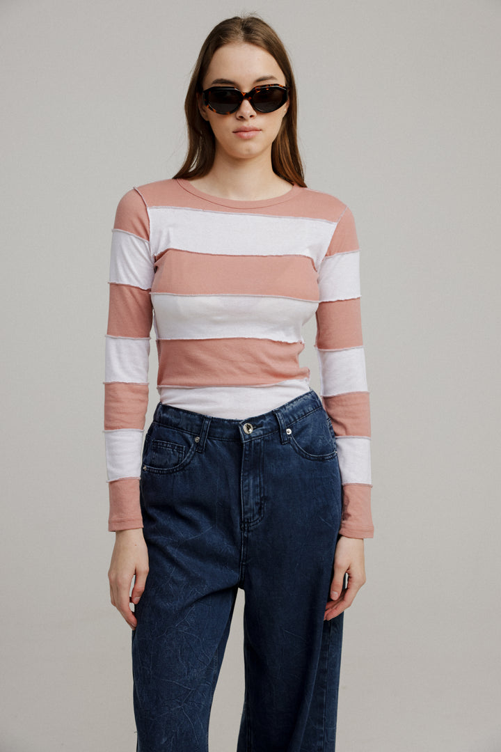 Pick White&Pink Stripes Shirt