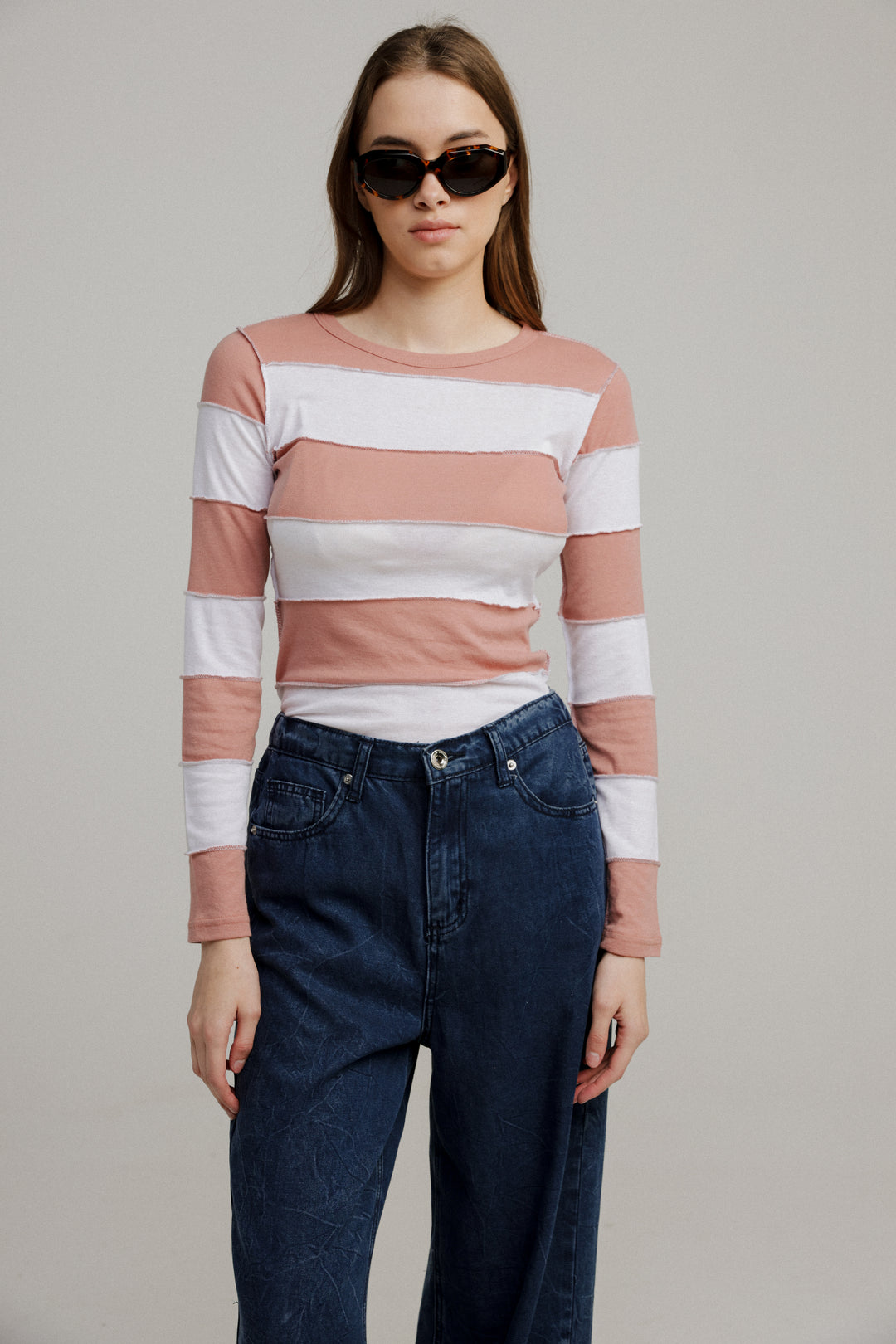 Pick White&Pink Stripes Shirt