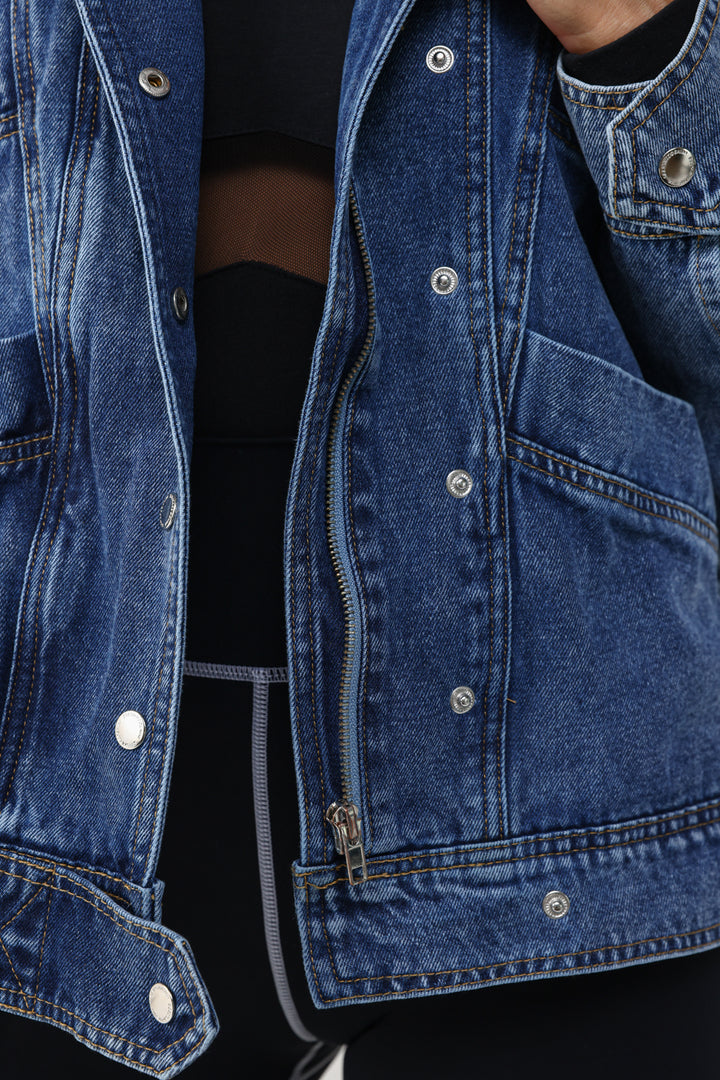 Wrap Blue Denim Jacket