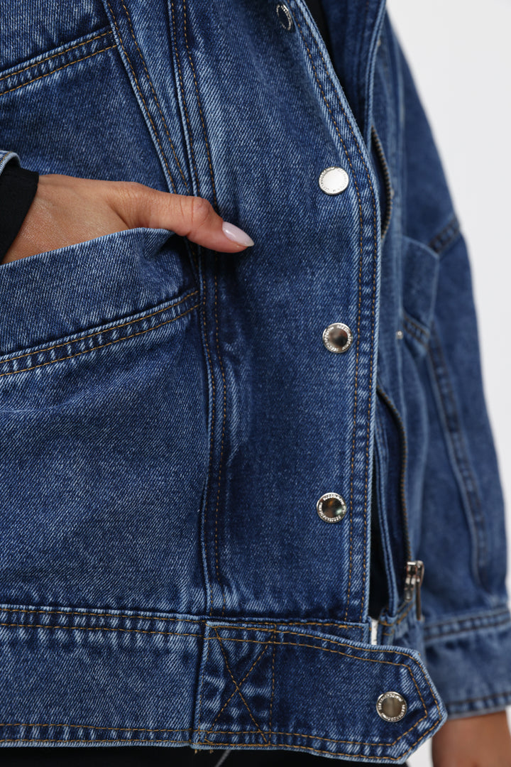 Wrap Blue Denim Jacket