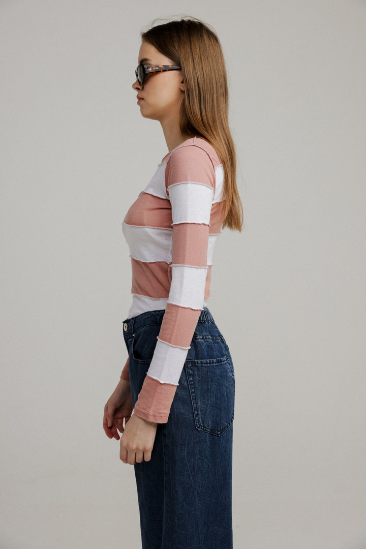 Pick White&Pink Stripes Shirt