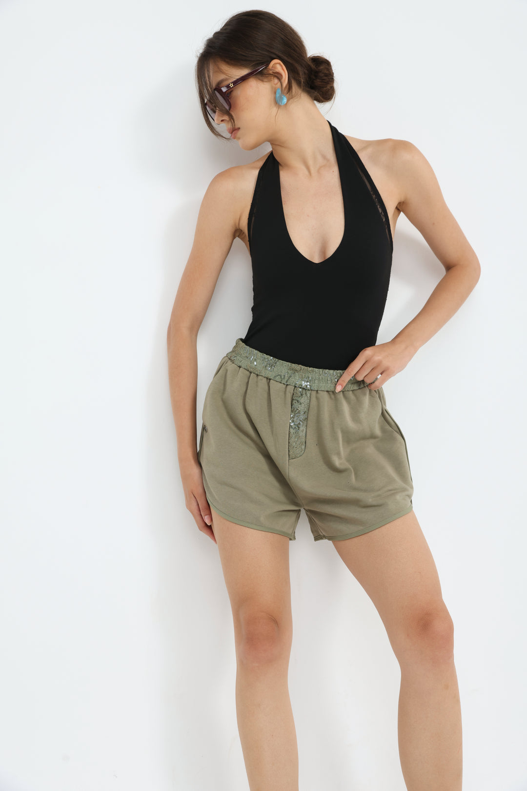 Scene Olive Shorts