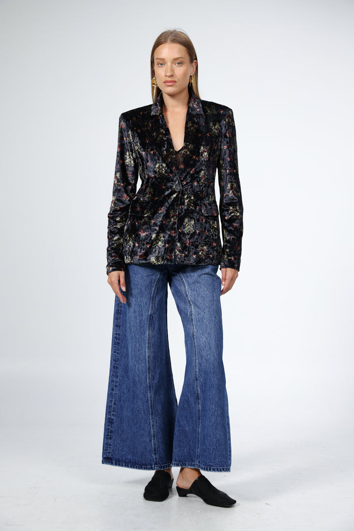 Affection Black Velvet Blazer