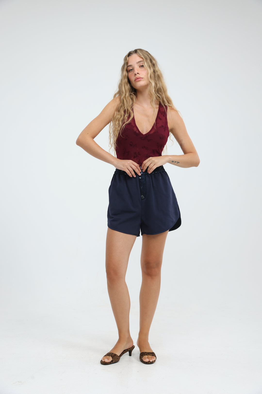 Frame Wine Bodysuit