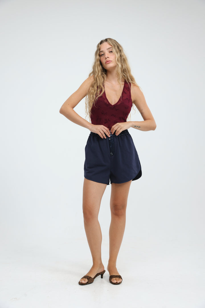 Frame Wine Bodysuit
