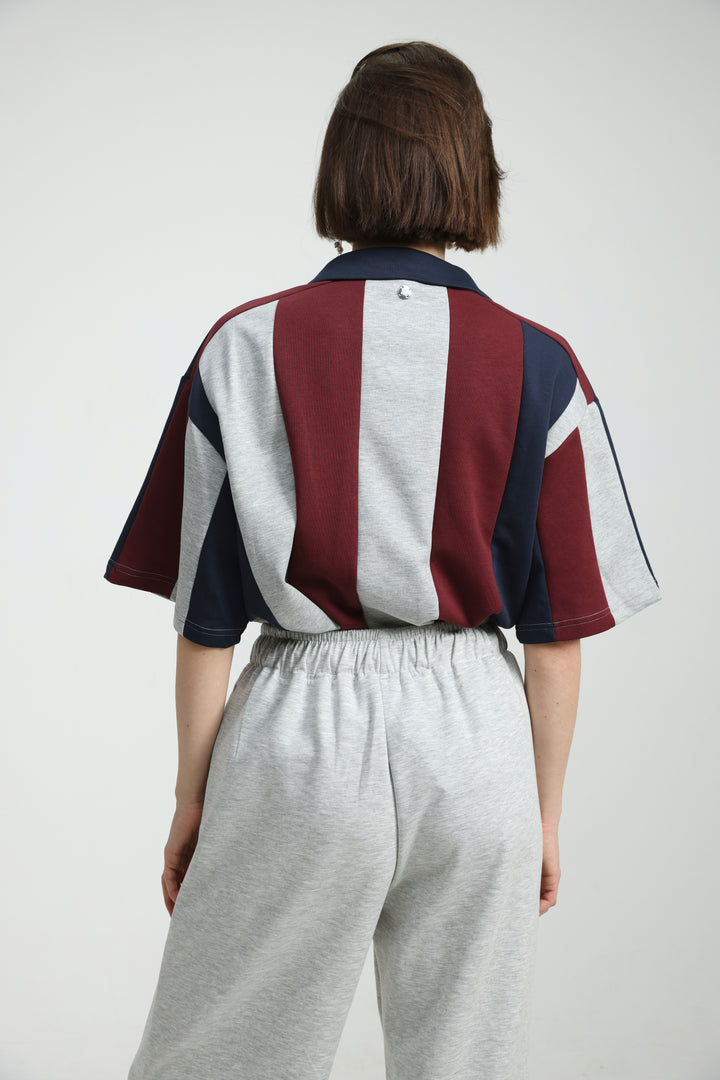 Baseball Wine Mix Polo