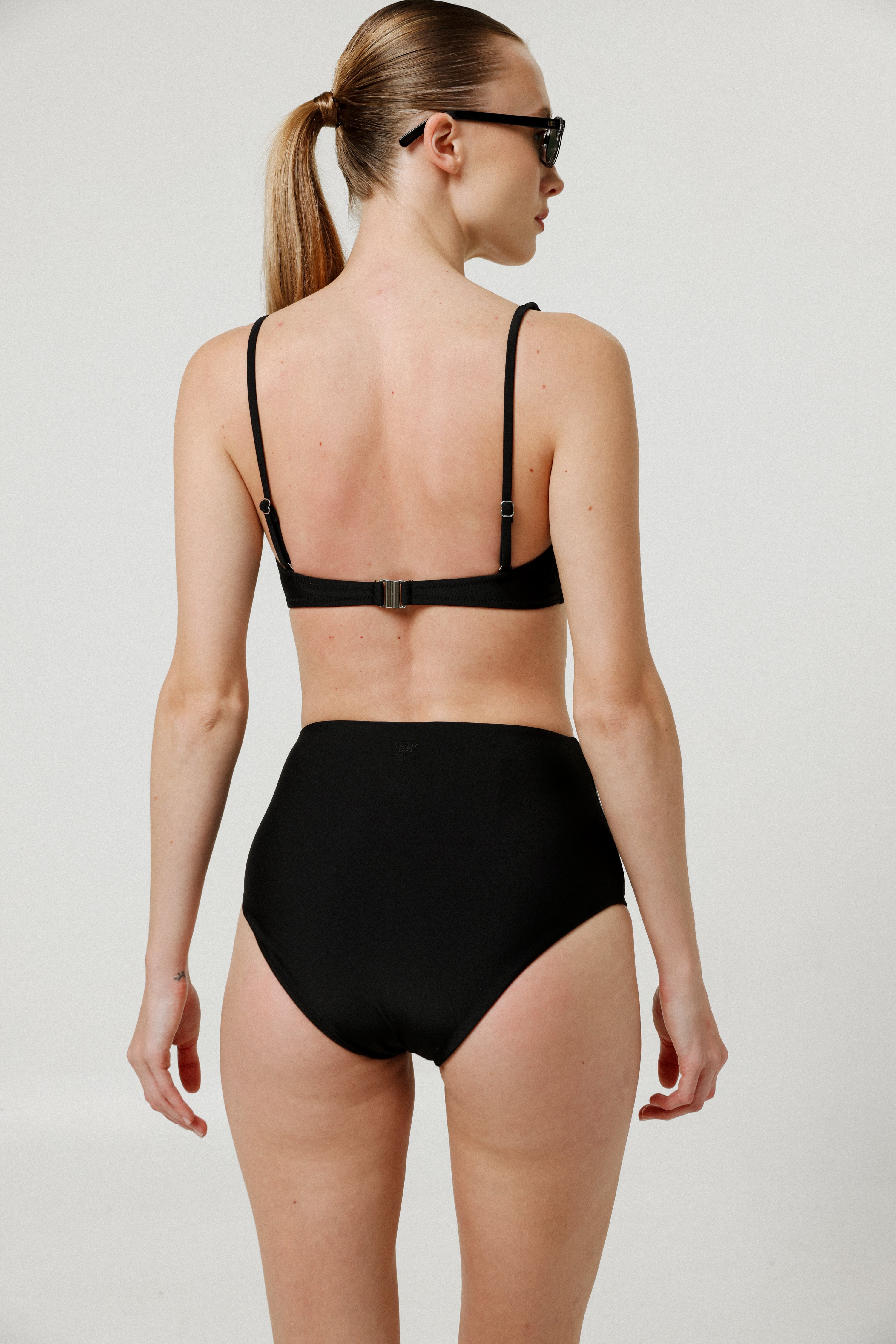 ビキニ AGNEL Queen Bikini Panties_Black Alpha Black Bikini Bottoms – SEESTARZ