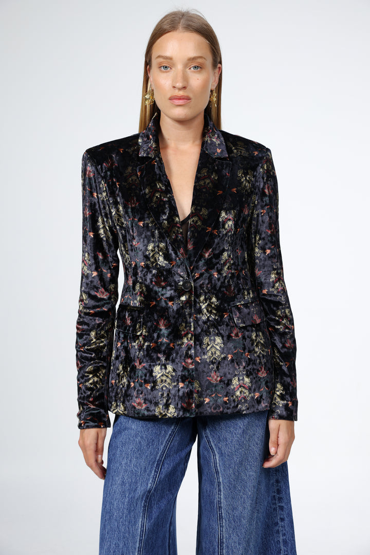 Affection Black Velvet Blazer