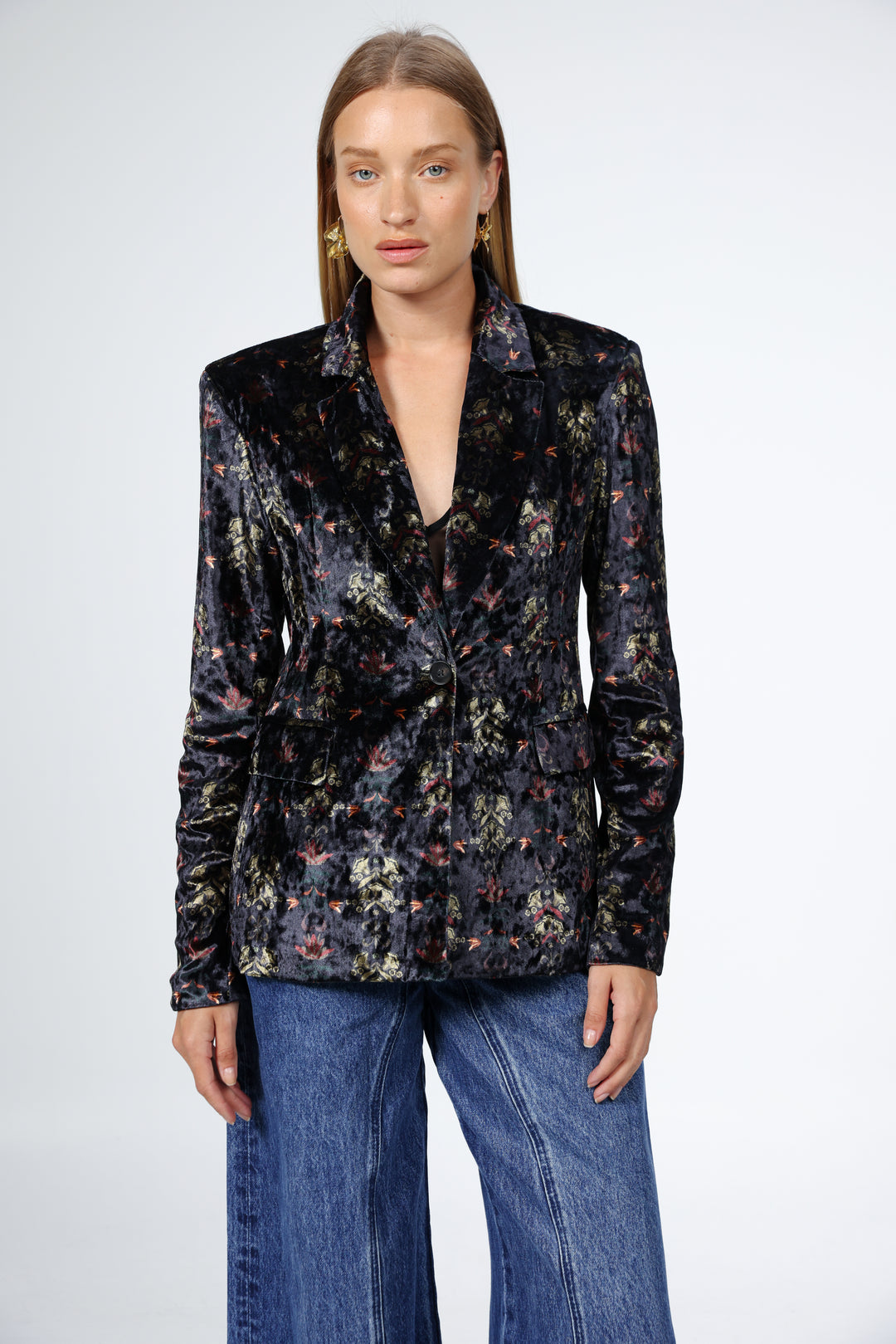Affection Black Velvet Blazer