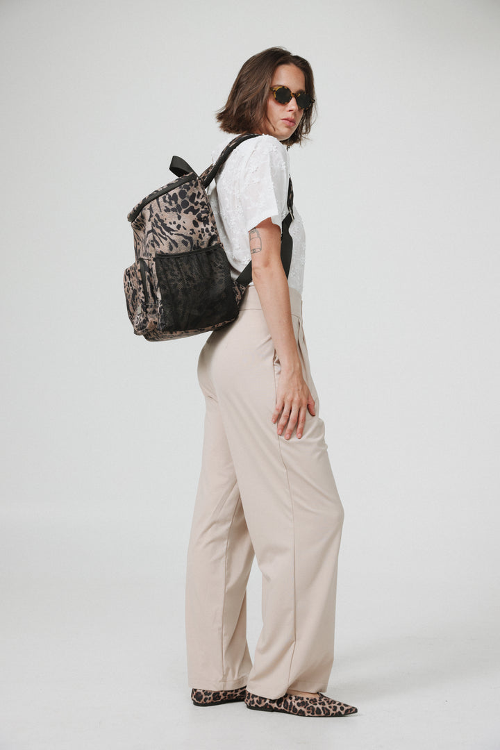 תיק גב מנומר למחשב לפטופ Leopard Backpack