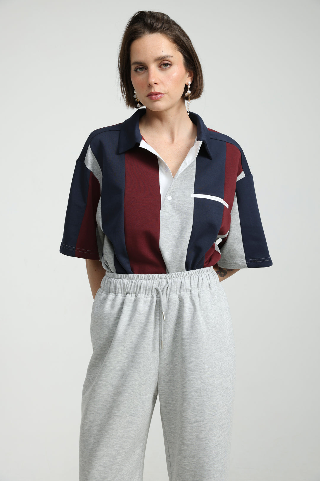 Baseball Wine Mix Polo