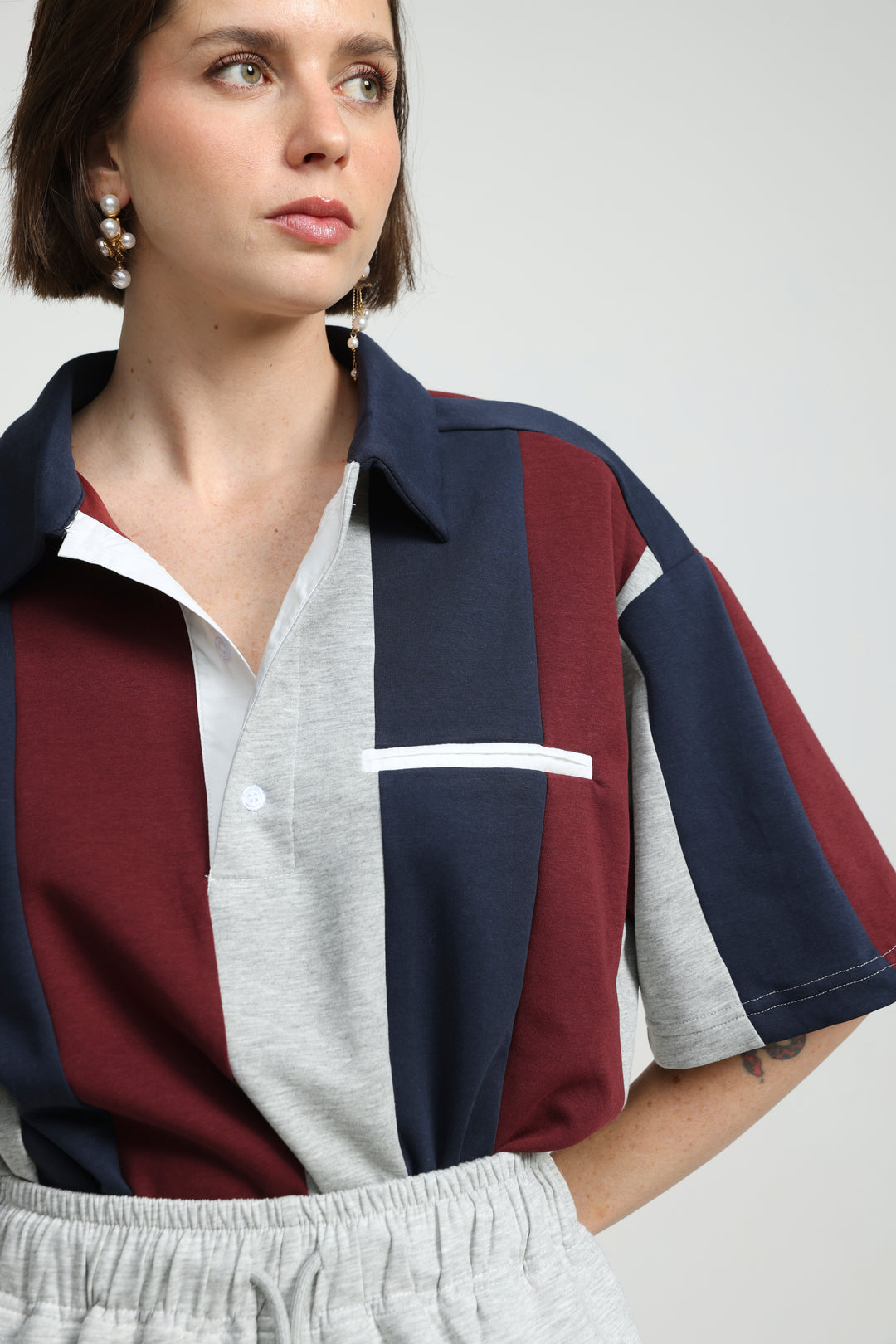 Baseball Wine Mix Polo