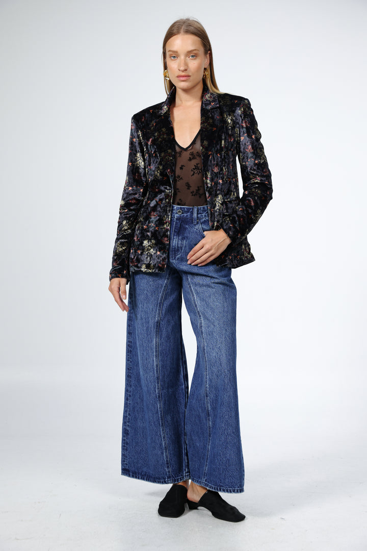 Affection Black Velvet Blazer
