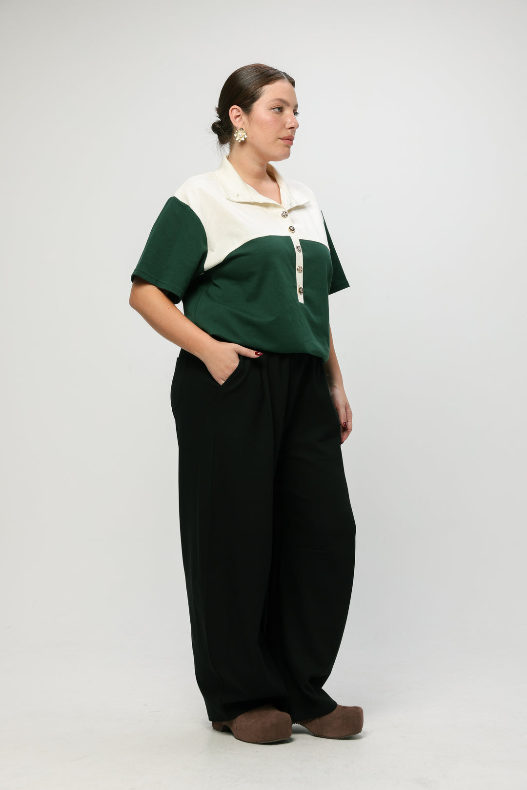 Sun Green/Cream Polo T-Shirt