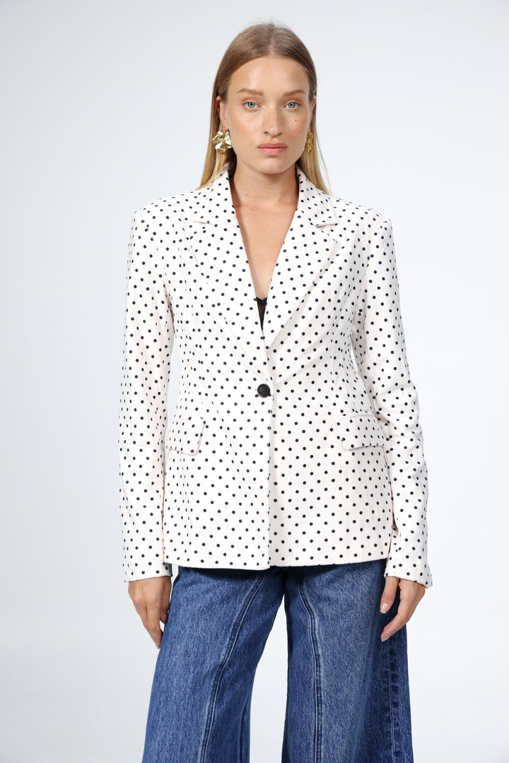 Affection Cream Dots Blazer