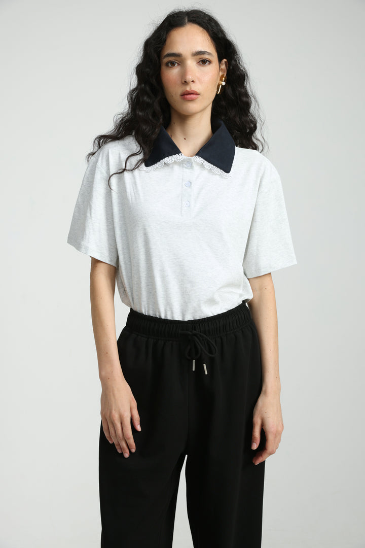 Suit Light Grey Polo T-Shirt