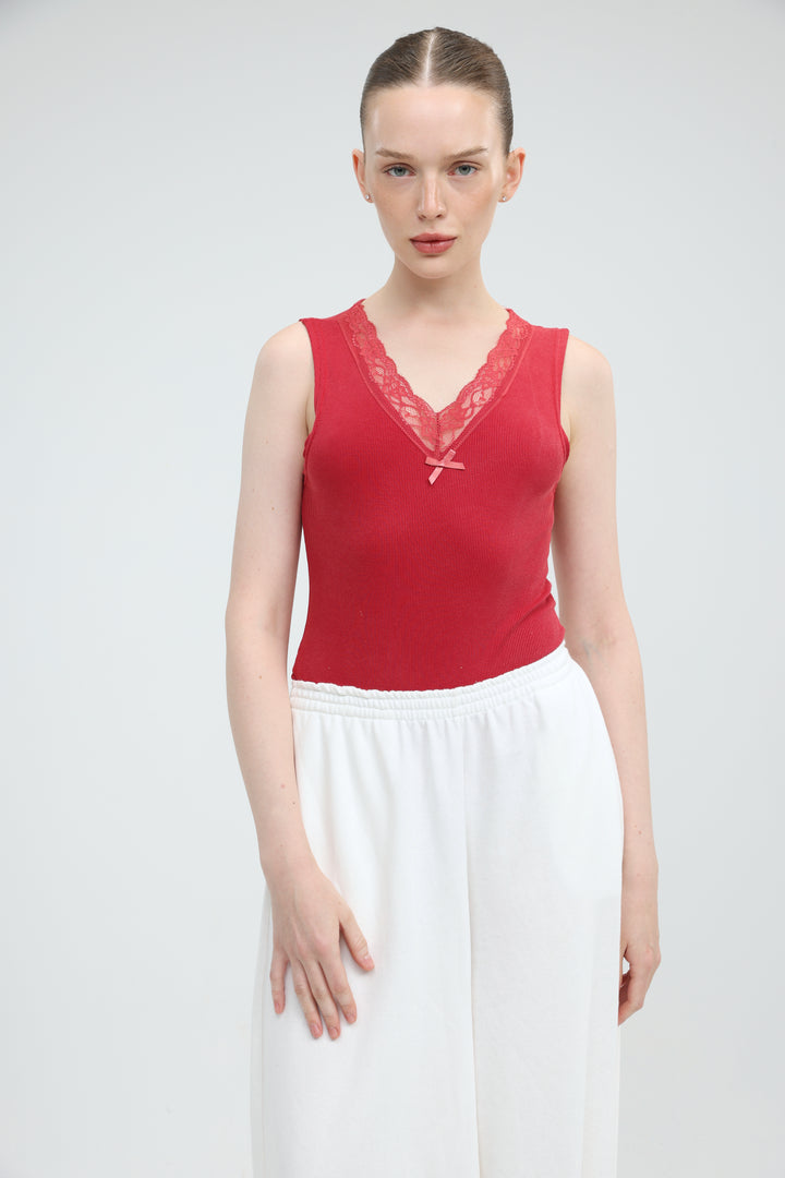Answer Red Bodysuit
