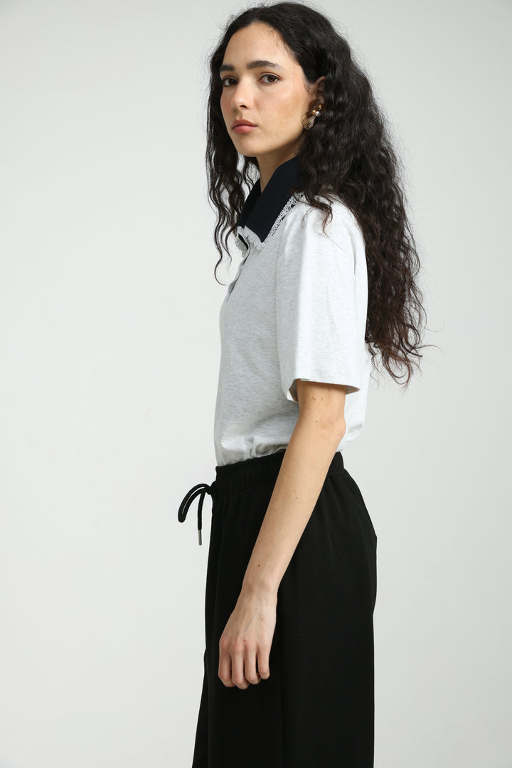 Suit Light Grey Polo T-Shirt