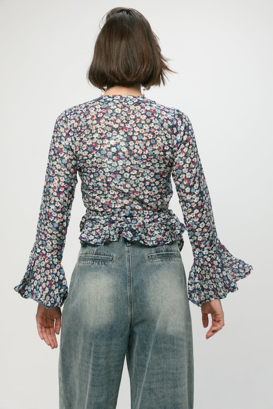 Mirage Floral Wrap Top