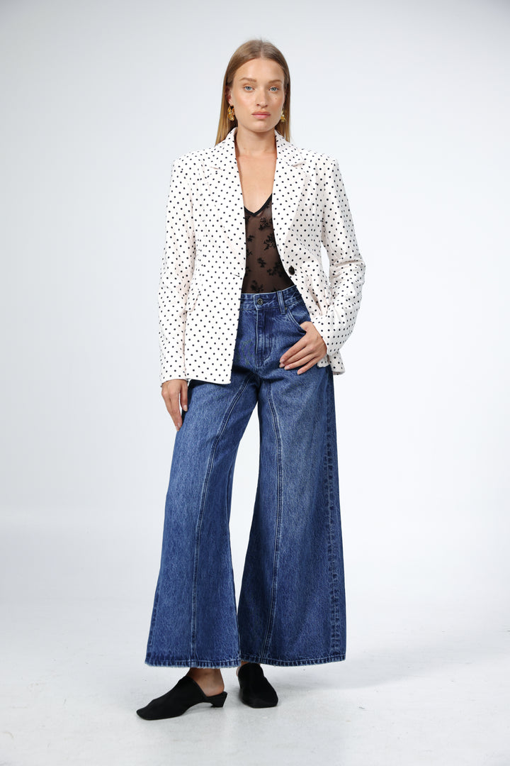 Affection Cream Dots Blazer