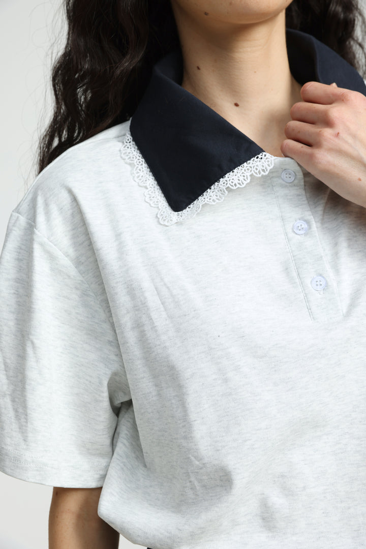 Suit Light Grey Polo T-Shirt