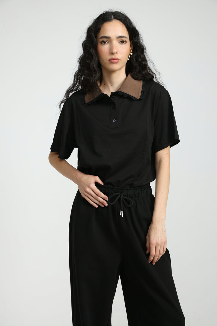 Suit Black/Brown Polo T-Shirt