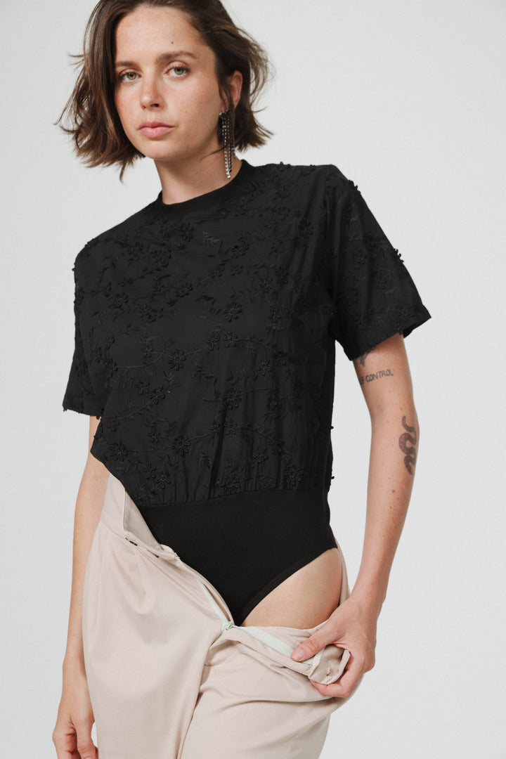 Meeting Black Padded Bodysuit