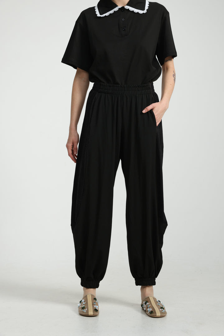 Caring Black Joggers