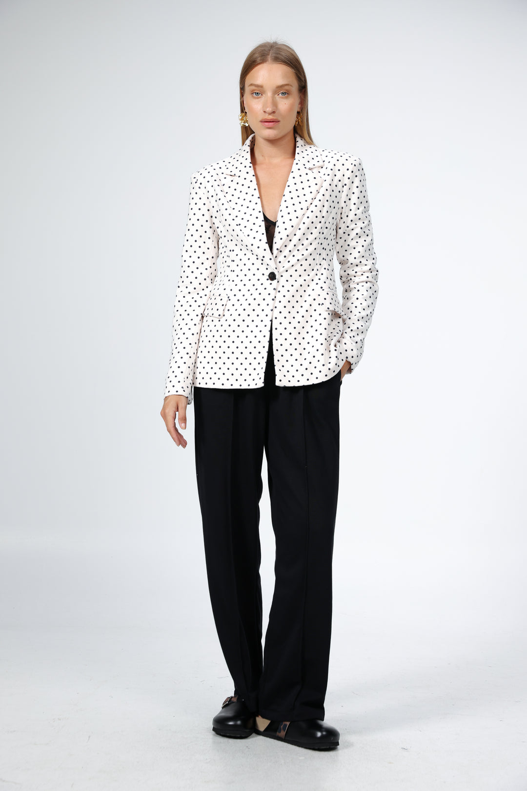 Affection Cream Dots Blazer