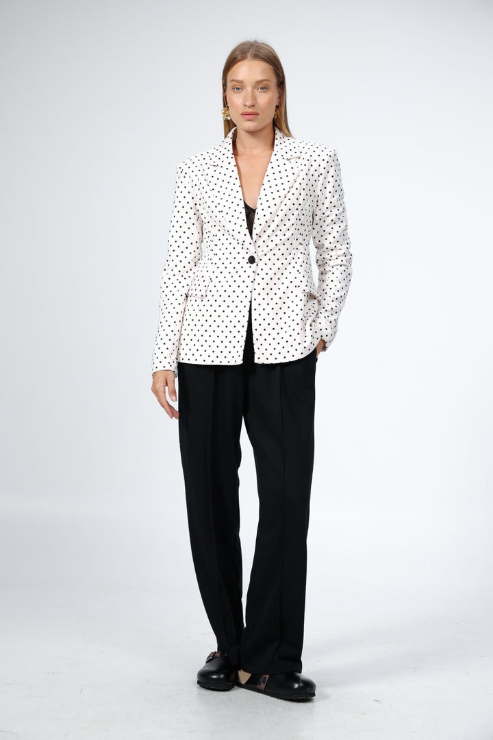 Affection Cream Dots Blazer