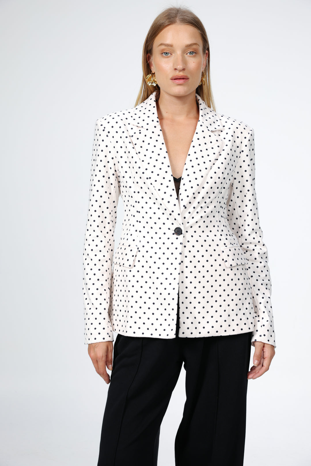 Affection Cream Dots Blazer