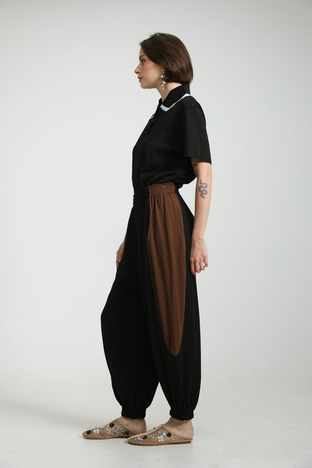 Caring Black/Brown Joggers