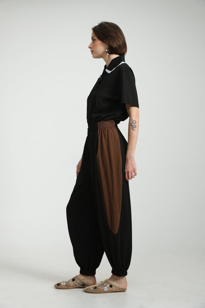 Caring Black/Brown Joggers