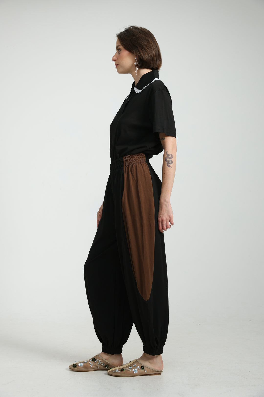 Caring Black/Brown Joggers