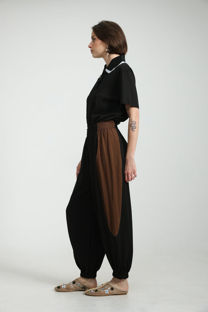 Caring Black/Brown Joggers