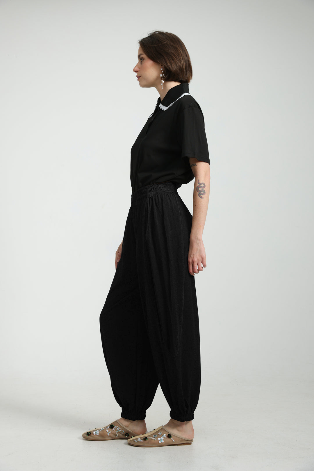 Caring Black Joggers