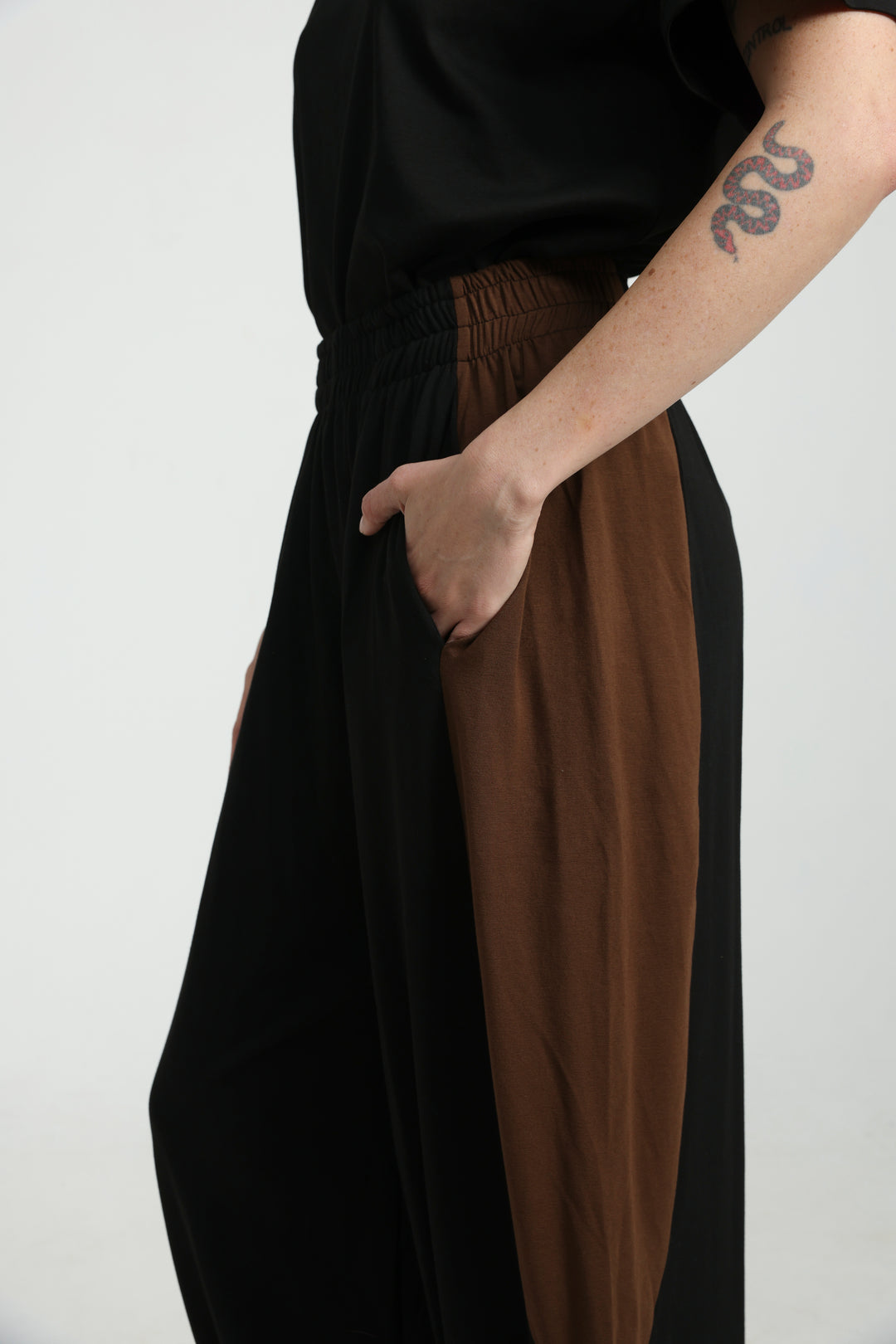 Caring Black/Brown Joggers