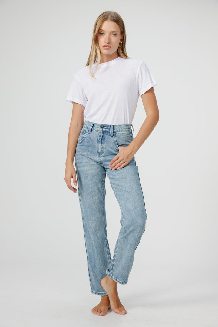 Clean02 Rib White T-Shirt